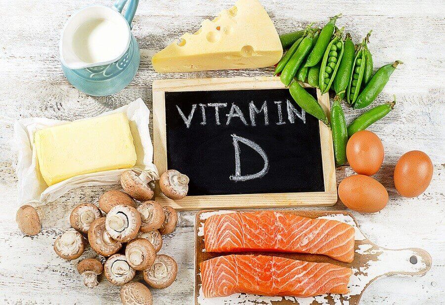 Livsmedel med vitamin D.