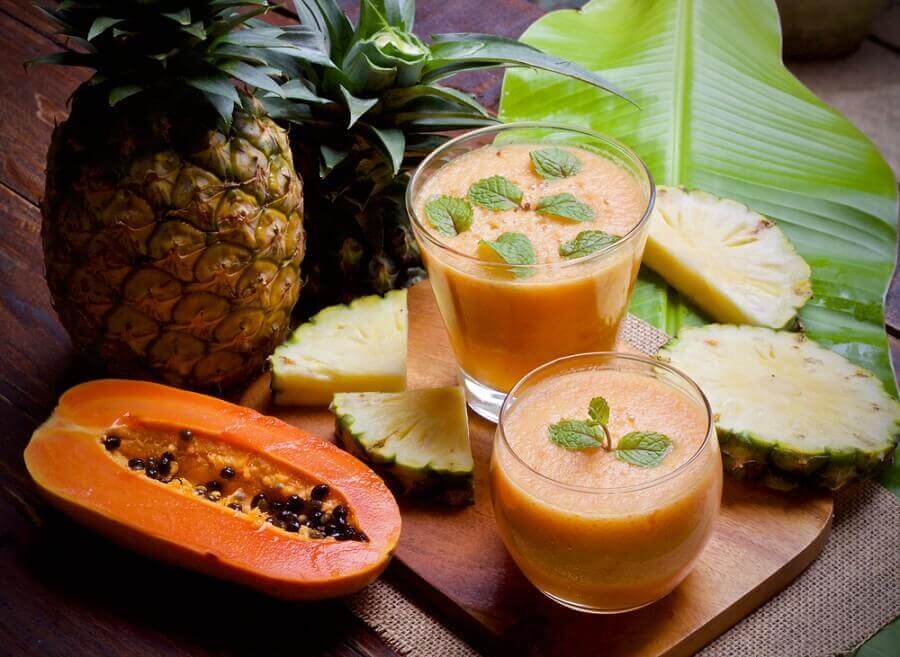 Papaya är bra mot inflammation och uppblåsthet