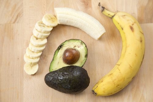 Banan och avokado