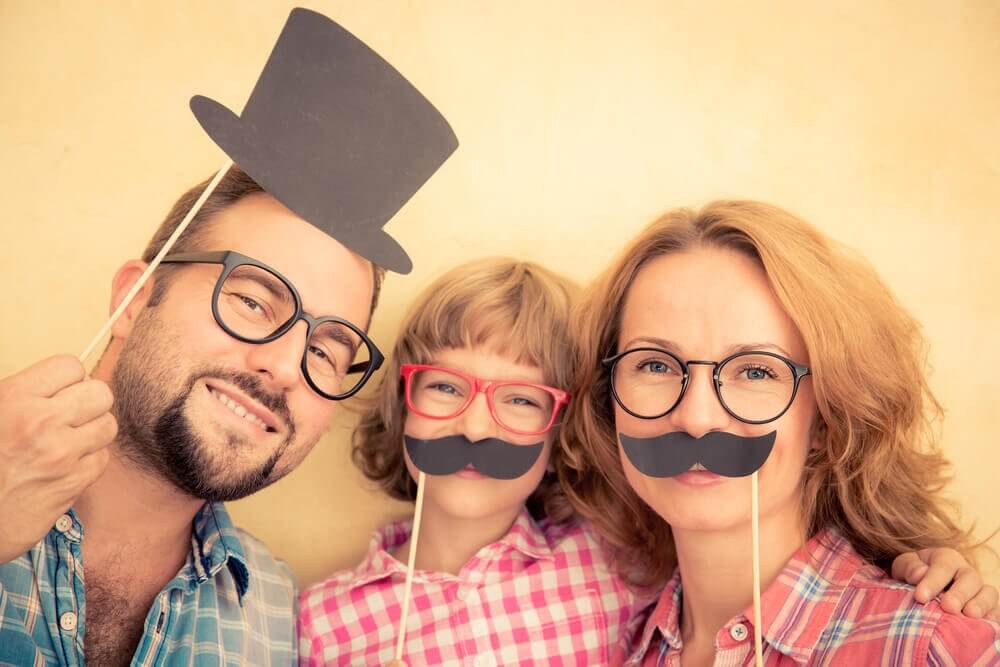 Modern familj.