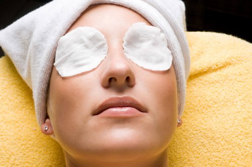 Kvinna på spa.