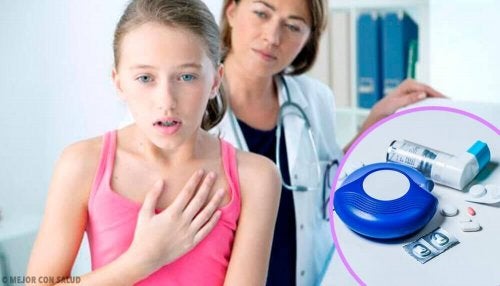 Flicka med astma
