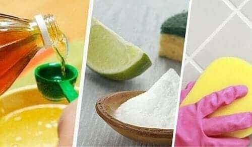 Naturliga produkter för rengöring.