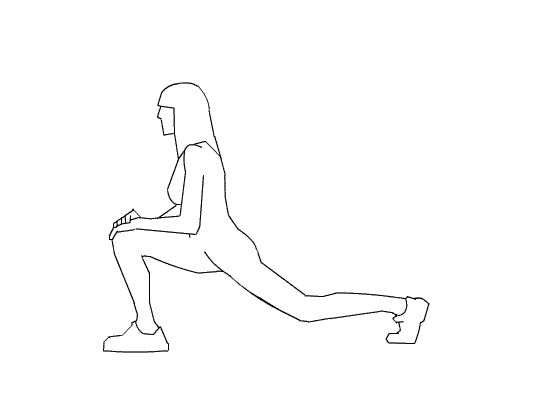 Stretchövning för benen.