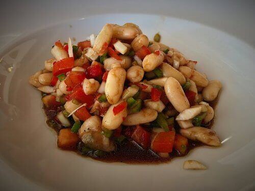 Bönsallad au gratin