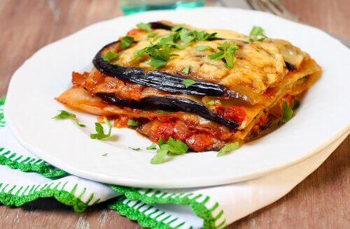 lasagne utan pasta aubergine