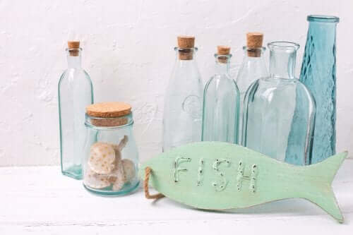Inredning med flaskor