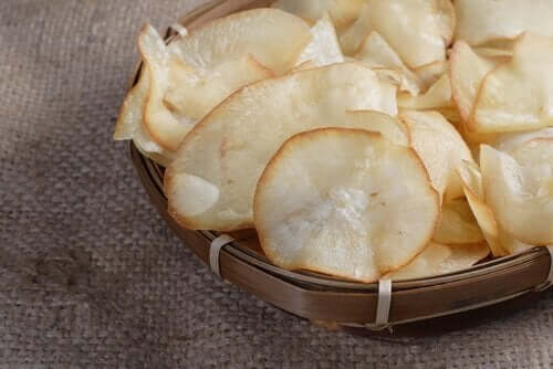 Chips på grönsaker