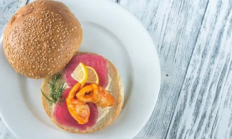 Hamburgare med tonfisk