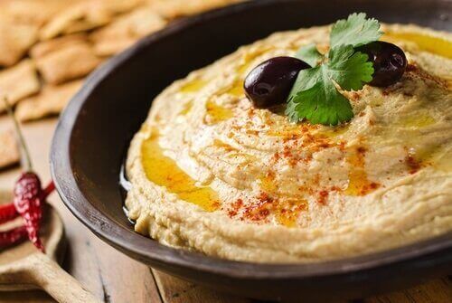 Hummus till vegetariska snacks
