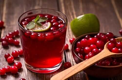 Recept på fruktinfusioner med tranbär