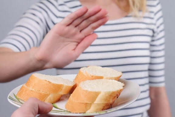 Säg nej till livsmedel med vete.