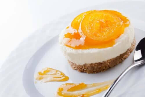 piña colada-cheesecake i portionsform