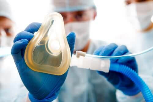mask för oxygenbehandling
