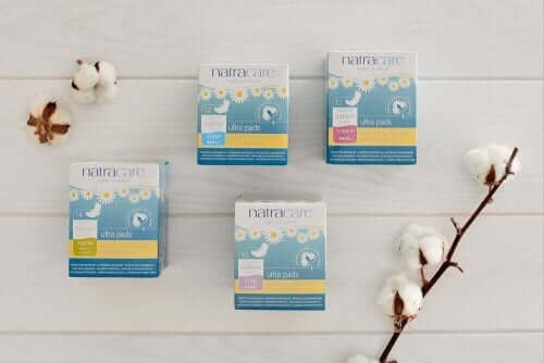 Intimprodukter gjorda på ekologisk bomull.