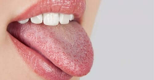 En tunga med prickar på.