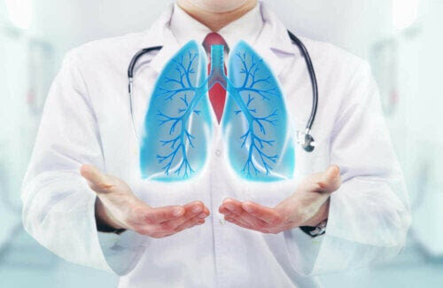 läkare med lungor