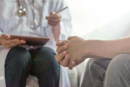 Person på besök hos psykolog.