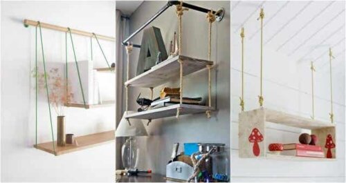 Några hängande hyllor.