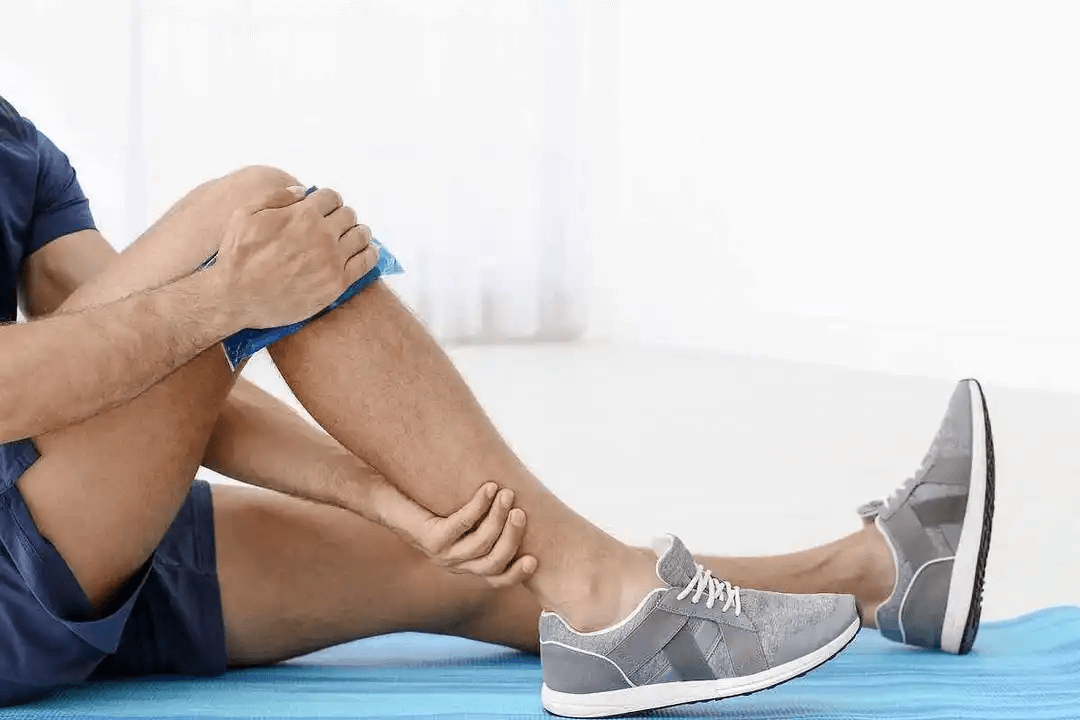 värme och kyla på skadat knä