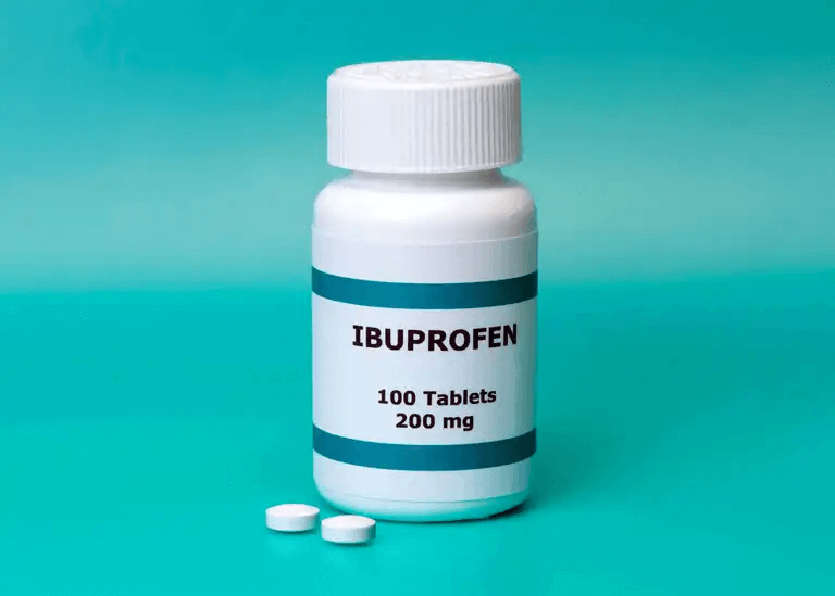 En ibuprofenflaska