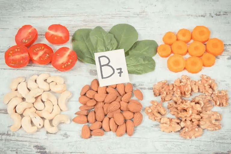 Källor till vitamin B7.