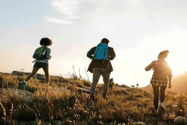 att vandra kan ge en "glow up"