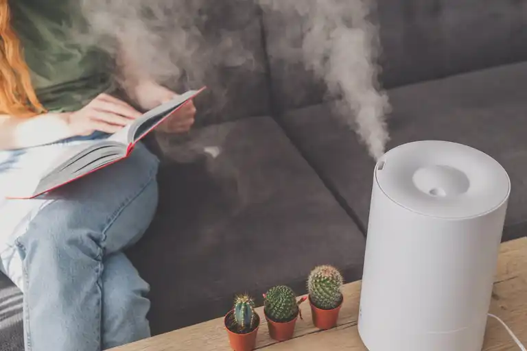 Luftfuktare i hemmet sprider aromatiska essenser.